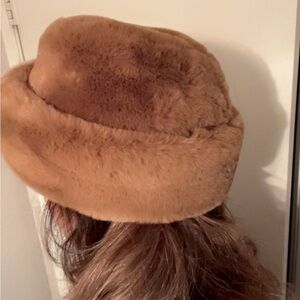 H&M Tan Faux Fur Hat